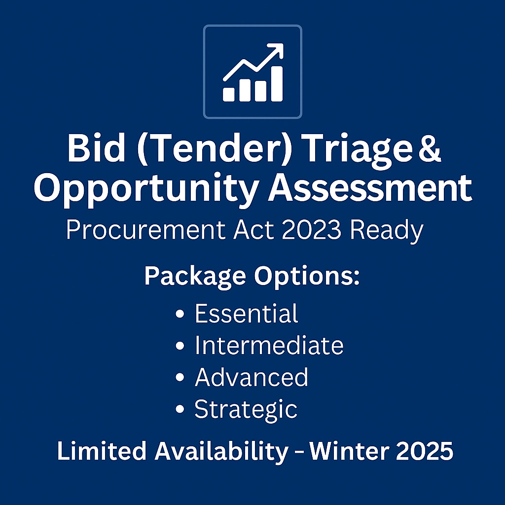 Bid Triage & Opportunity Assessment Packages (Procurement Act 2023 Ready)