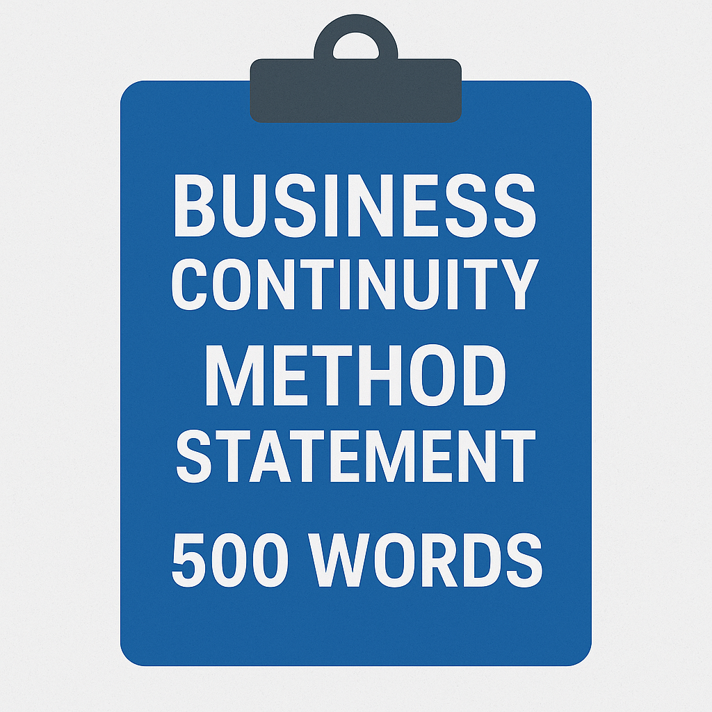 Business Continuity (500 Words) | Domiciliary Care | Method Statement | Tender Ready