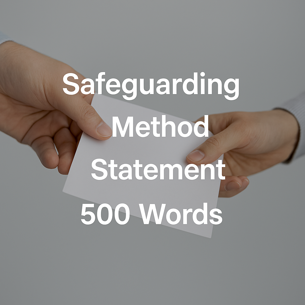 Safeguarding (500 Words) | Domiciliary Care | Method Statement | Tender Ready