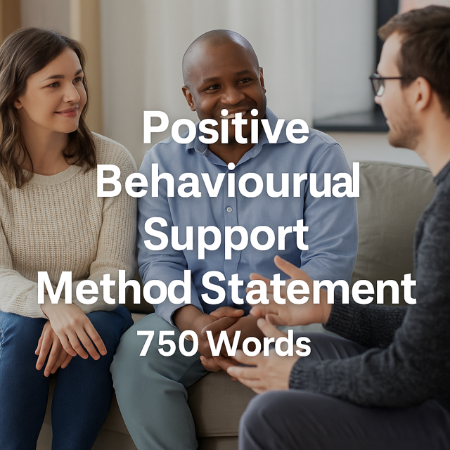 Positive Behavioural Support (750 Words) | Mental Health | Method Statement | Tender Ready