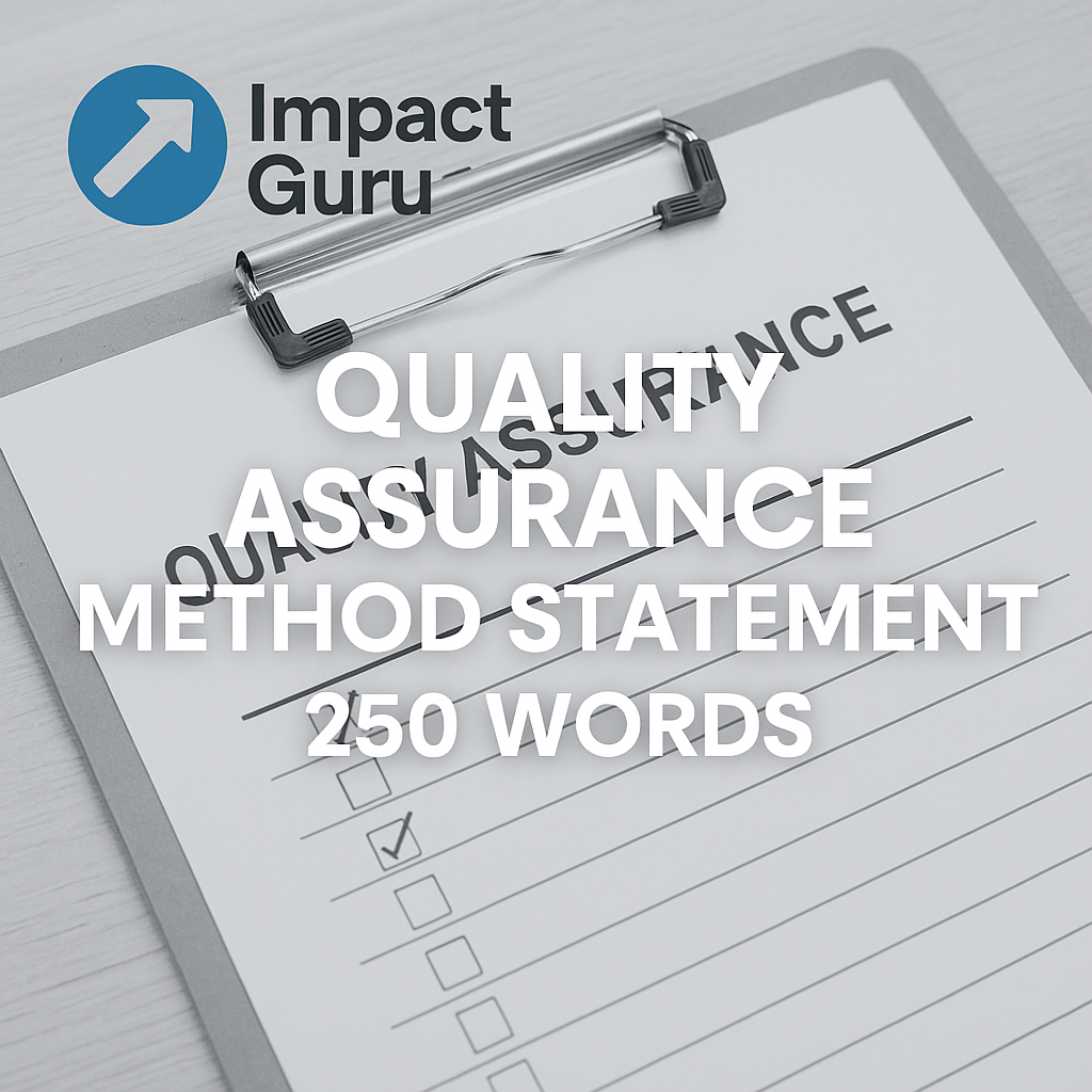 Quality Assurance (250 Words) | Domiciliary Care | Method Statement | Tender-Ready