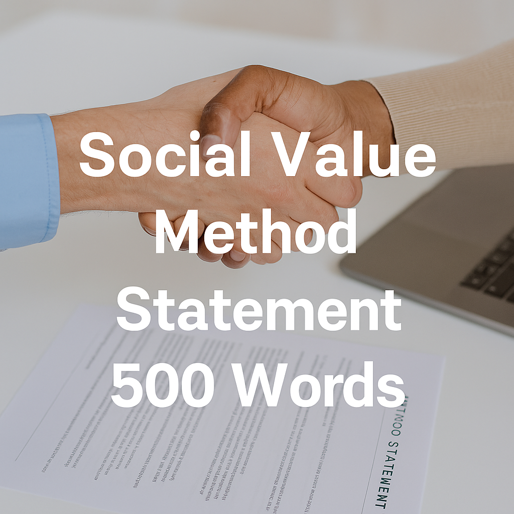 Social Value (500 Words) | Domiciliary Care | Method Statement | Tender Ready