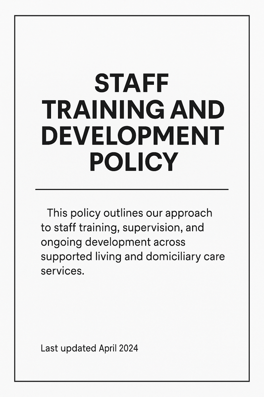 Staff Training and Development Policy Template | Editable & CQC-Ready - Impact Guru