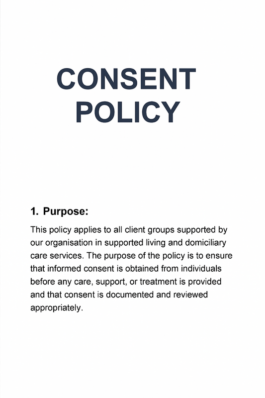 Consent Policy | CQC-Ready & Editable Template - Impact Guru