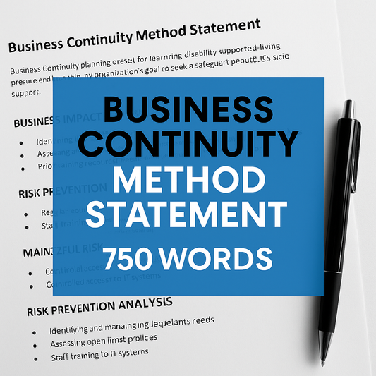 Business Continuity (750 Words) | Domiciliary Care | Method Statement | Tender Ready - Impact Guru