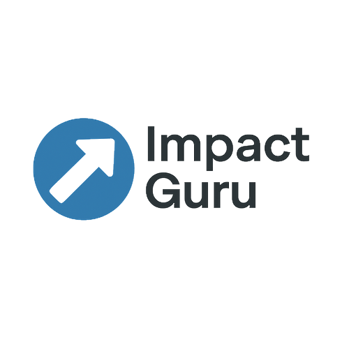 Impact Guru logo with blue circle and white arrow